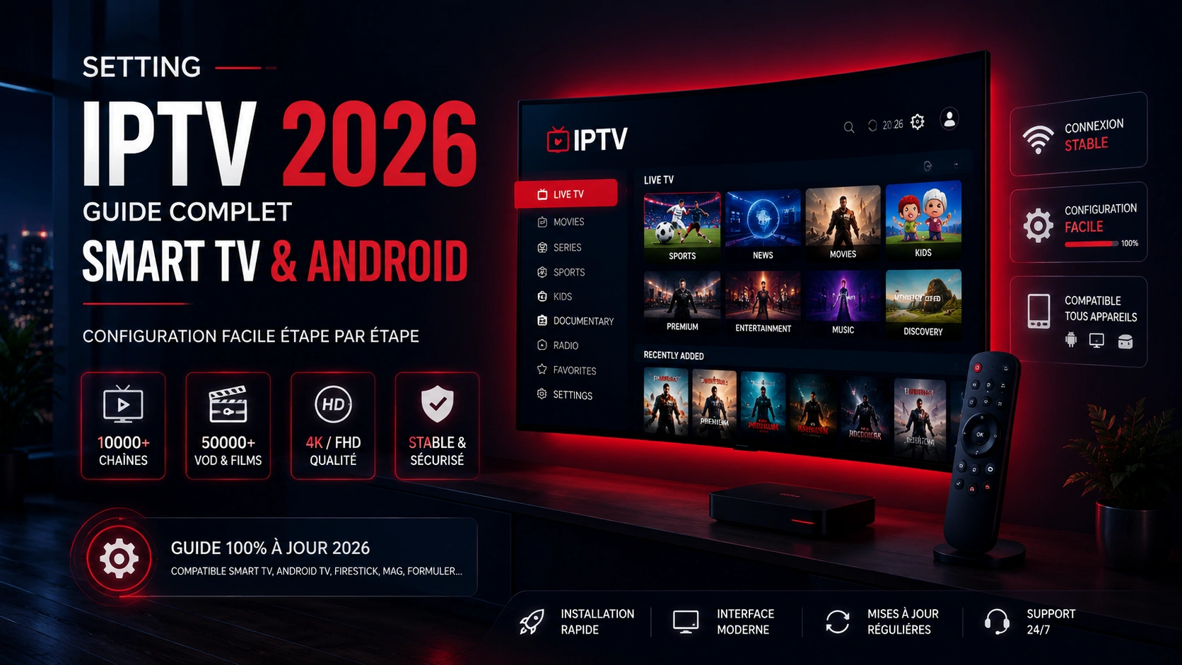 Setting IPTV Android TV 2026 configuration