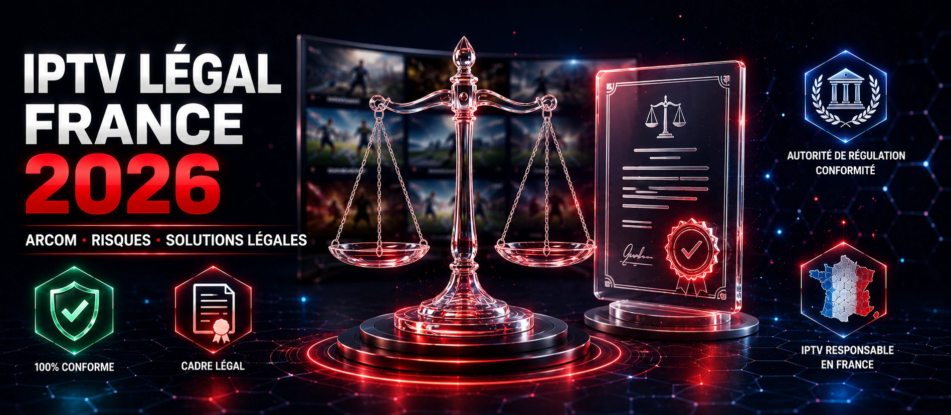 iptv légal france 2026 arcom abonnement iptv france légal siret tva droit diffusion