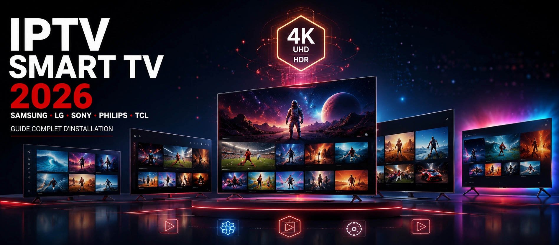 iptv smart tv 2026 samsung lg sony philips installation configuration 4k
