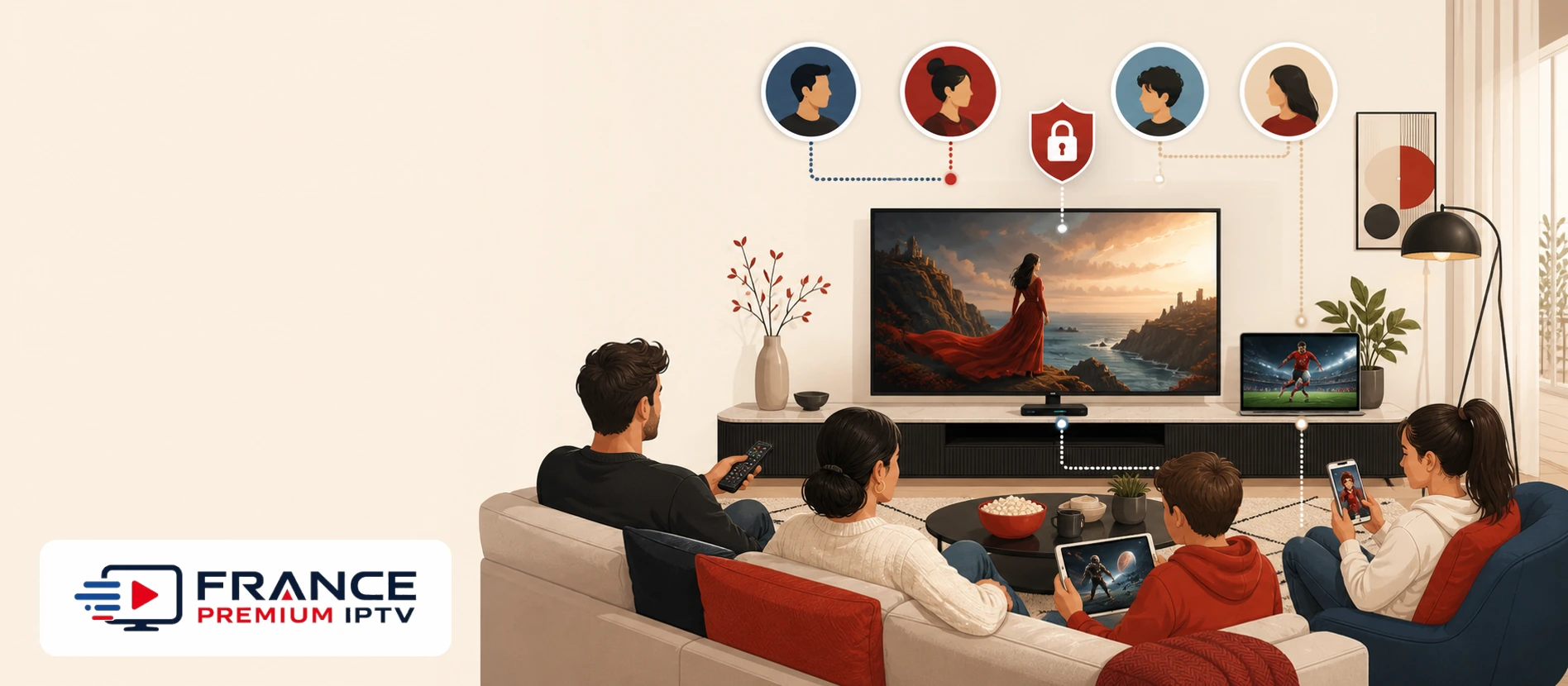 Abonnement IPTV famille et plusieurs utilisateurs