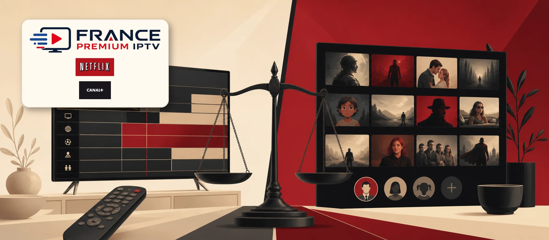 Comparatif IPTV Premium, Netflix et Canal Plus